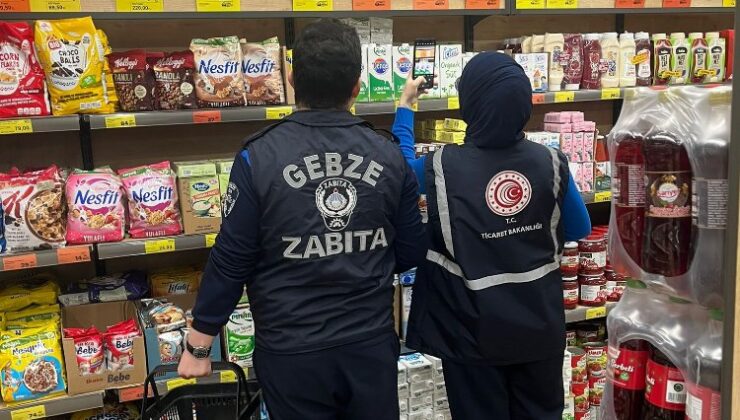 Gebze’de fiyat etiketleri denetlendi