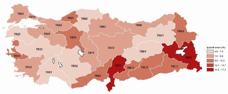 İşsizlik rakamları açıklandı... Van'da işsizlik, Tekirdağ'da istihdam var