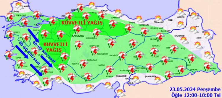 71 ile 'kuvvetli yağış' uyarısı