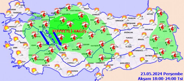 71 ile 'kuvvetli yağış' uyarısı