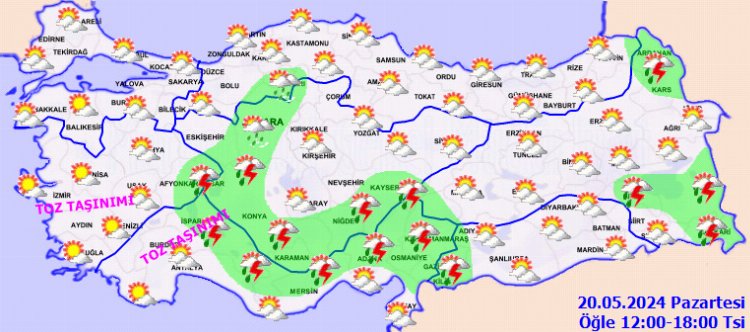 Dikkat! Toz taşınımı sürüyor