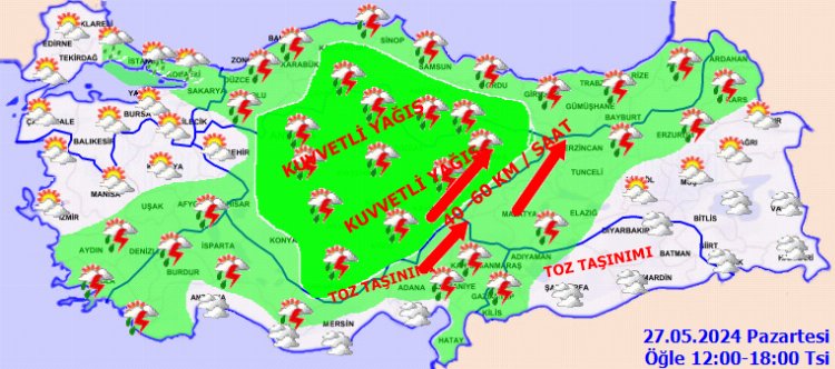 Haftanın ilk gününden İç Anadolu'ya kuvvetli uyarı!