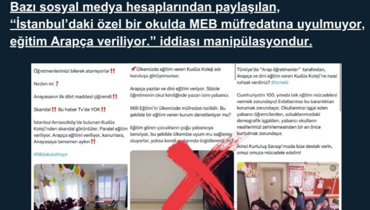 İletişim: Özel okulda müfredata uyulmuyor iddiaları manipülasyon