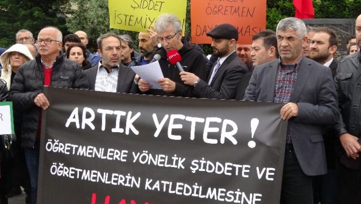 Öğretmenler Şile ve Ağva meydanında ‘şiddete hayır’ dedi