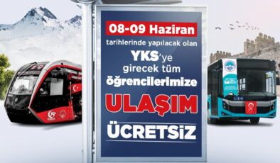 Kayseri’de YKS öğrencilerine “ücretsiz ulaşım”