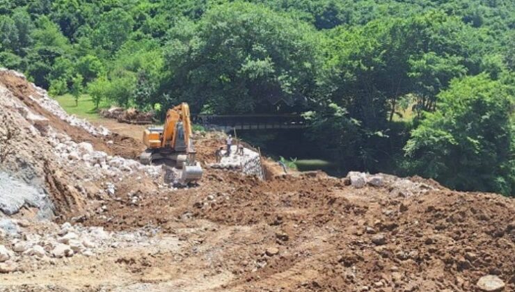 Kocaeli’nde Duraklı-Alihocalar köprüsü yapımı devam ediyor