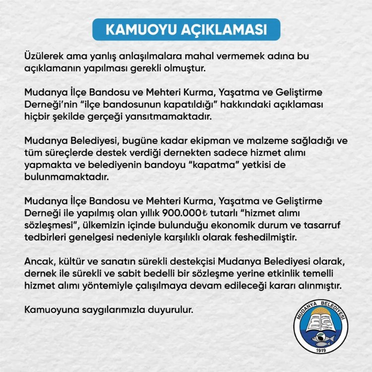 Mudanya'da bando krizi iddiaları asılsız! Kapatma yetkimiz yok!