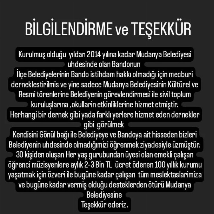 Mudanya'da bando krizi iddiaları asılsız! Kapatma yetkimiz yok!