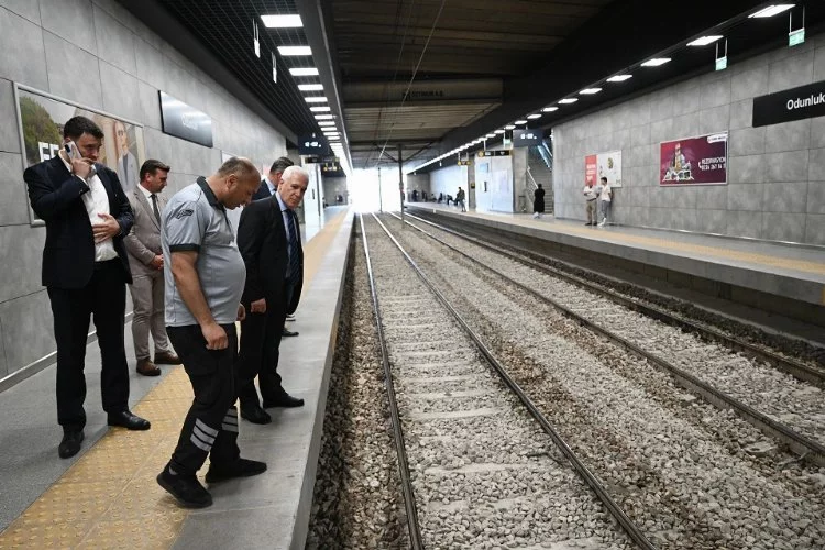 Bursa'da seferlerin normale döndüğü Odunluk İstasyonu’na ziyaret