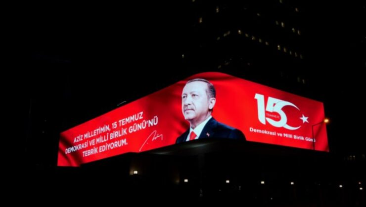 Cumhurbaşkanı Erdoğan’ın mesajı dijital gösterimde