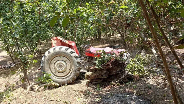 Düzce’de traktörün altında kaldı