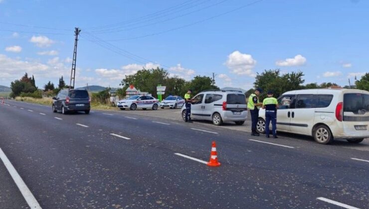 Edirne Keşan’da Jandarma’dan trafik denetimi