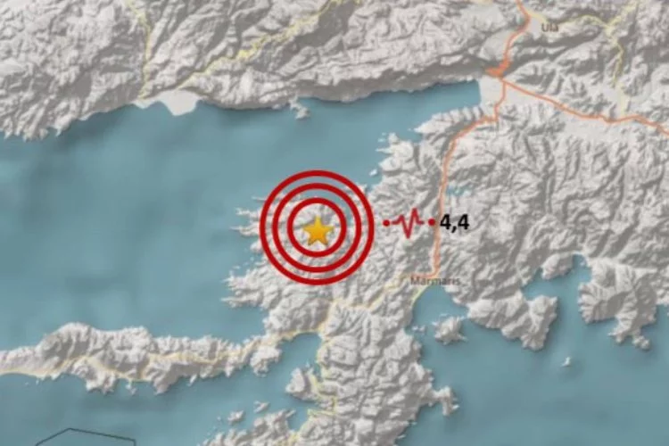 Marmaris'te 4,4 büyüklüğünde deprem!