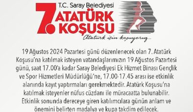 7. Atatürk Koşusu başvuruları başladı