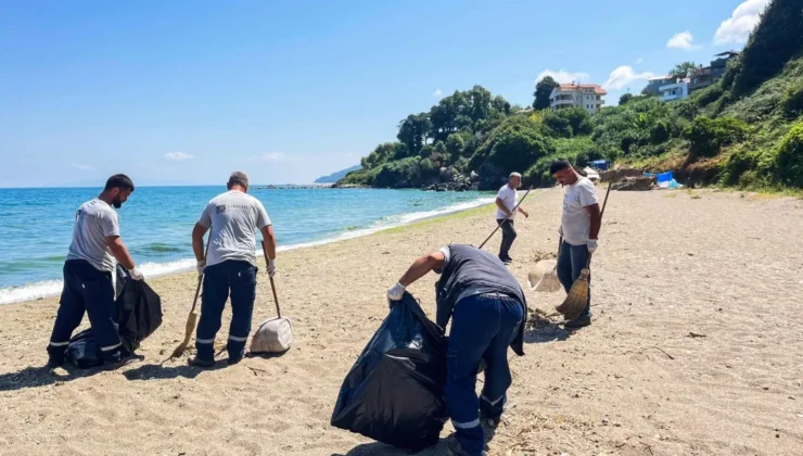 Karacabey Kurşunlu sahilinde örnek temizlik