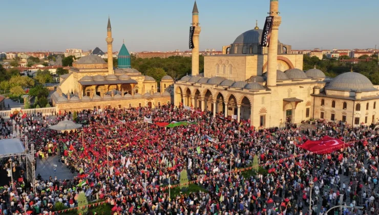 On binlerce Konyalı Gazze için tek yürek oldu