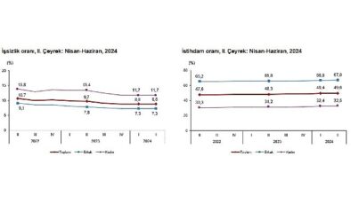 Tüik: Mevsim etkisinden arındırılmış işsizlik oranı %8,8 seviyesinde gerçekleşti