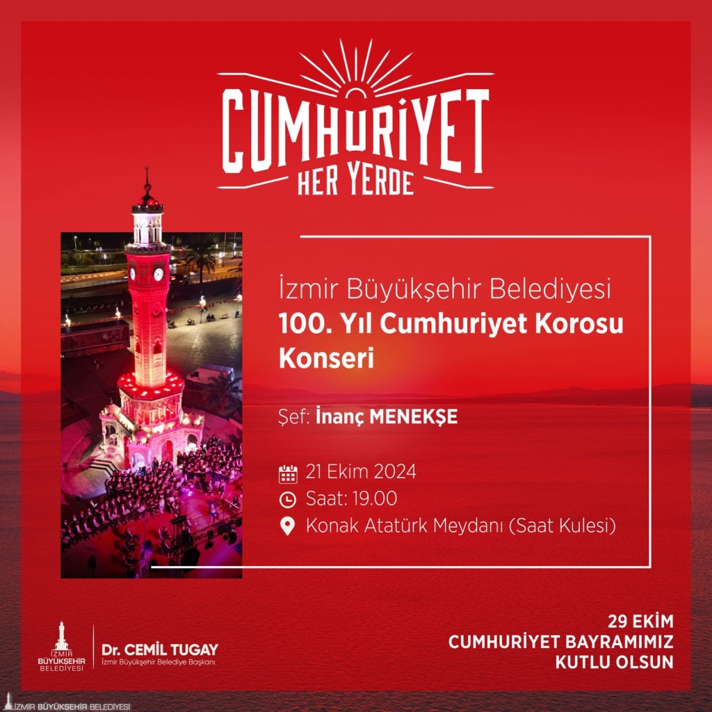 İzmir'de Cumhuriyet Bayramı’na özel 100. Yıl Cumhuriyet Korosu konseri