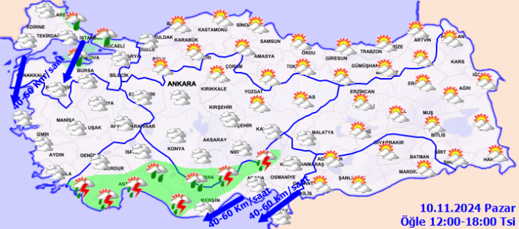 Meteoroloji uyardı! Kuvvetli yağışlara dikkat!