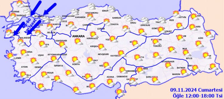 Marmara'da 'kuvvetli' rüzgara dikkat!