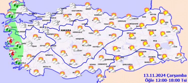 Meteoroloji'den sağanak yağış uyarısı