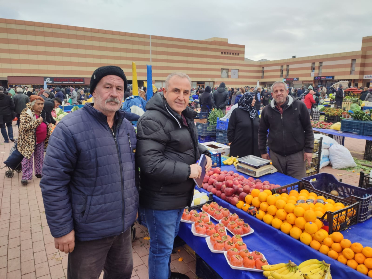 Edirne Keşan'da pazar esnafının sorunları yerinde dinlendi