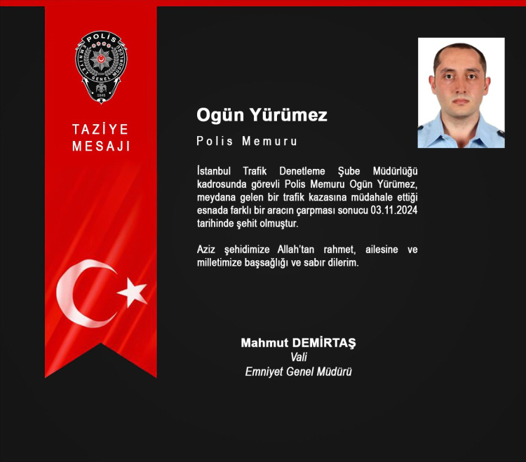 İstanbul Bakırköy'de kahreden kaza! Polis memuru şehit oldu!