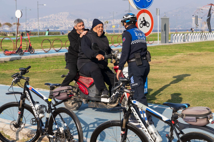 Bisikletli zabıtadan çevreci denetim