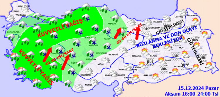 Meteoroloji'den 'kuvvetli' yağış uyarısı