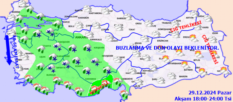 Meteoroloji'den yine uyarılarla dolu bir Pazar!