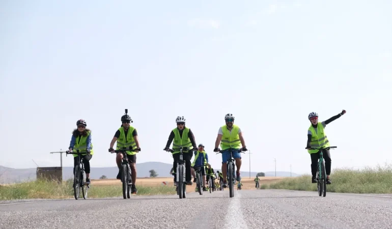 Konya’da tarihi rotada pedallar tarih ve doğa için döndü