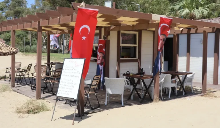 Pamucak Sahili’nde Festival Büfe hizmete girdi