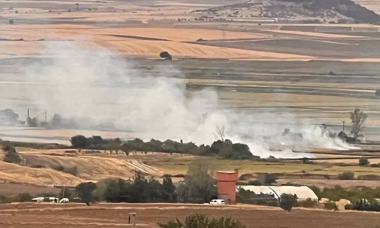 Edirne Keşan’da anız yakımına ortak tepki